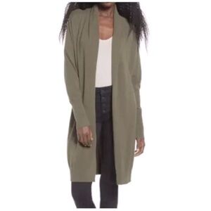 LEITH Cozy Long Cardigan in Olive Night SZ XS preloved like new.